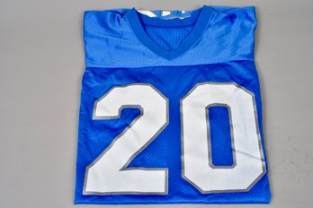 Champion Detroit Lions Barry Sanders Blue With White Trim Jersey