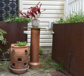 Strawberry Planter And Plant Stand With Plant