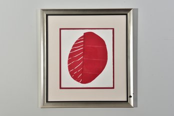 Signed L. Lenitt 1996 Lithograph Numbered 1/6 Titled 'Leaf (Red)'