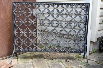 French Country Iron Ornate Fireplace Screen