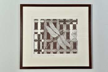Jack Pearlmutter Signed Dragonfly Framed Artist Proof