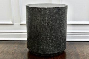 Aubrey Modern Classic Cylinder Side Table (RETAIL $750)
