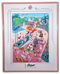 Signed Melanie Taylor Kent Lithograph Titled 'Rose Parade Centennial'