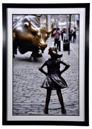 Fearless Girl Faces Down Rampaging Bull Photo Print