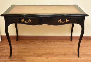 Black Lacquer Desk With Leather Top