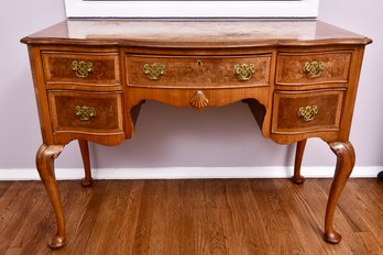 Queen Anne Walnut And Burl Writing Desk