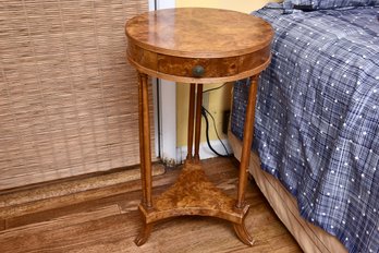 Burl Wood Style Side Table
