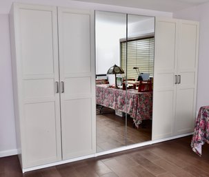 IKEA Pax Three Piece Mirrored Wardrobe Unit
