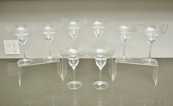 Set Of Eight Crate & Barrel Lola Margarita Glasses (13 Oz)