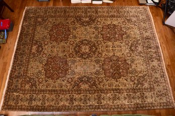Hand-Knotted Indian Wool Area Rug In Indo-Persian Style