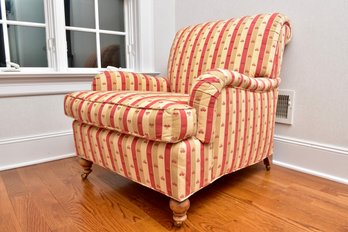 Traditional Custom Upholstered Club Chair On Casters