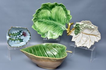 Collection Of Italian Leaf Design Bowls