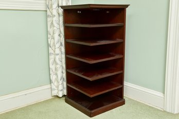 Six Shelf Mahogany Corner Reader's Stand