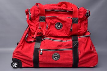 Pair Of Kipling Wheeled Duffle And Duffle Bag