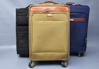 Three Carry On Suitcases By Hartman And Traveler