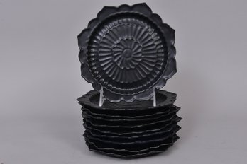 Set Of 10 Italian Floral Design Plates