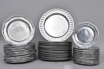 Collection Of Wilton Pewter Plates