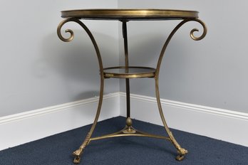 Louis XVI Style Two-Tier Bronze Dore' And Marble Gueridon