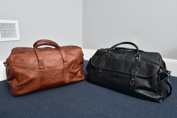 Pair Of Leather Travel Bags