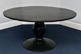 Black Pedestal Round Table
