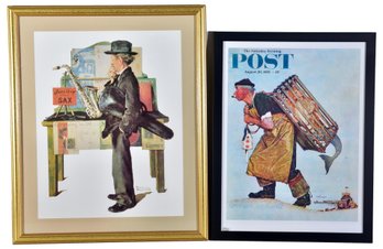 Pair Of Norman Rockwell Framed Prints