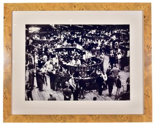 The New York Stock Exchange Titled 'The Bullish Market' Framed Photograph Circa 1951