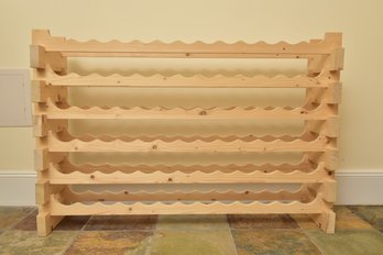 Stackable Modular 78 Bottle Wood Wine Rack