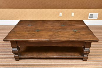 The Farmhouse Collection Carrara Coffee Table With Hinged Top (RETAIL PRICE PAID $2,563)