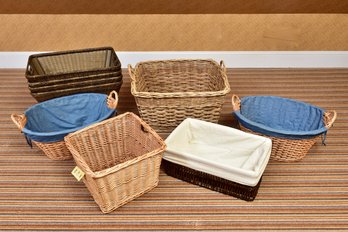 Collection Of Large Woven Wicker Baskets
