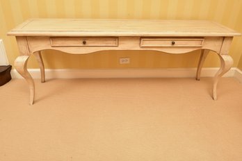 French Style Two Drawer Wood Console Table