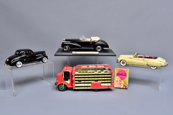 Collection Of Die Cast Cars And Danbury Mint Coca Cola Delivery Truck