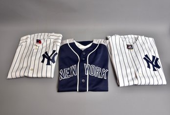 Three New York Yankees Jerseys (Size Youth Large And XL)