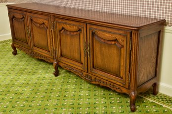 Large Antique Sideboard Buffet Cabinet