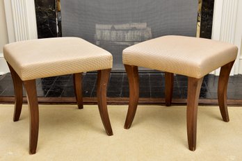 Pair Of Custom Upholstered Benches (RETAIL $2,192)