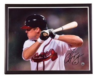 Autographed Photograph Of Atlanta Braves Third Baseman Chipper Jones