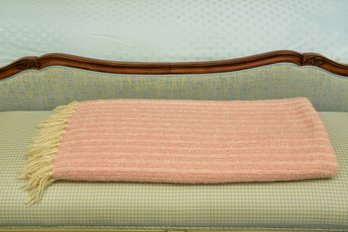 Neiman Marcus Pink Mohair Throw Blanket