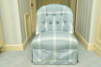 Custom Tufted Back Upholstered Slipper Chair