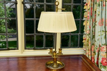 Brass Candle Holder Desk Lamp