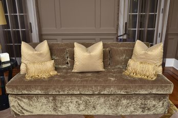 Pierre Frey Pauline Tufted Crushed Velvet Upholstered Sofa (RETAIL PRICE PAID $8,523)