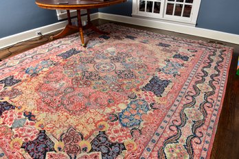 European Sarouk Mahal Hand Knotted Area Rug Circa 1940s/1950s