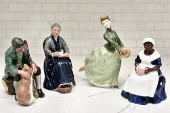 Collection Of Four Royal Doulton Figurines - The Master, The Cup Of Tea, Royal Governor's Cook And Grace
