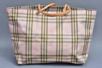 Burberry London Pink Nova Check Tote Bag