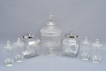 Collection Of Apothecary Candy And Cookie Jars