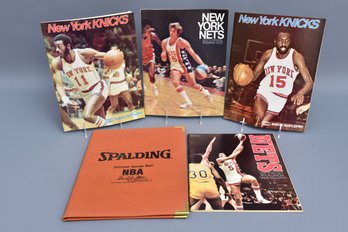Basketball Magazines And Spalding NBA Notepad With Holder