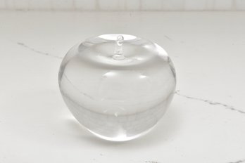 Tiffany & Co. Crystal Apple Paperweight