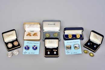 Collection Of 10 Pairs Of Men's Cufflinks