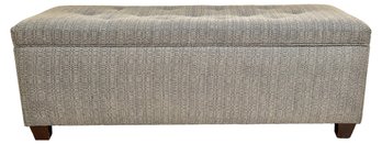 The Sole Secret Tufted Ottoman Bedroom Entryway Bench With Shoe Storage Slots