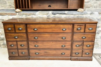 Pottery Barn Printer's Modular Collection Two Drawer Lateral File Cabinet And Bluff Cut Door Cabinets