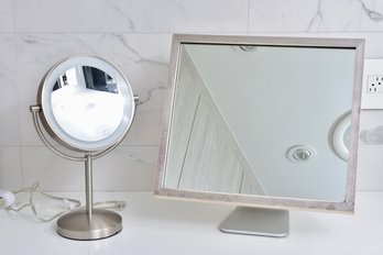 IMac Repurposed Mirror And Conair Lighted Vanity Mirror