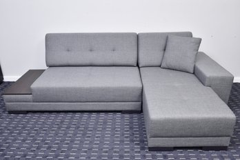 Lazzoni Budka Italian Convertible Hand Made Sectional Bed With Side Table